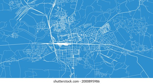 Urban vector city map of Pardubice, Czech Republic, Europe