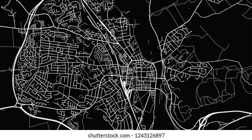 Urban vector city map of Perth, Scotland