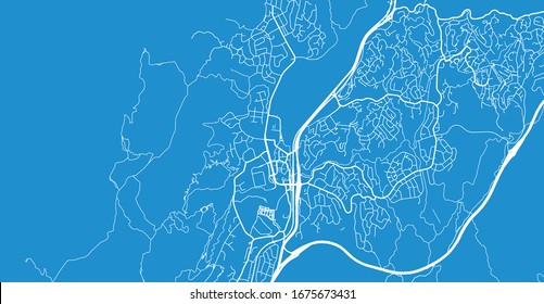 Urban vector city map of Porirua, New Zealand