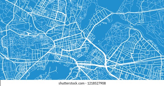 Urban vector city map of Potsdam, Germany