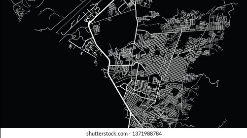Urban vector city map of Puerto Vallarta, Mexico