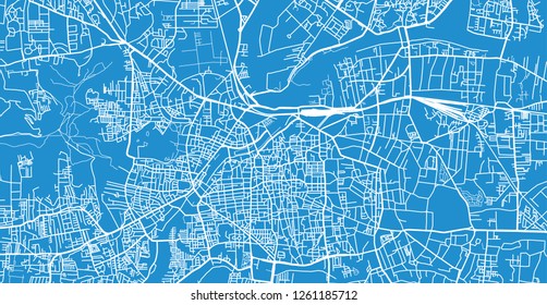 Urban vector city map of pune, India