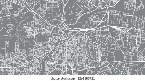 Mapa urbano vectorial de pune, India