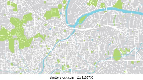 Urban Vector City Map Of Pune, India