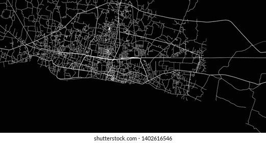 Urban vector city map of Rajshahi, Bangladesh