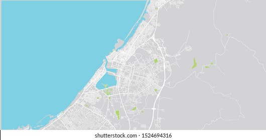 Urban vector city map of Ras Al-Khaimah, United Arab Emirates