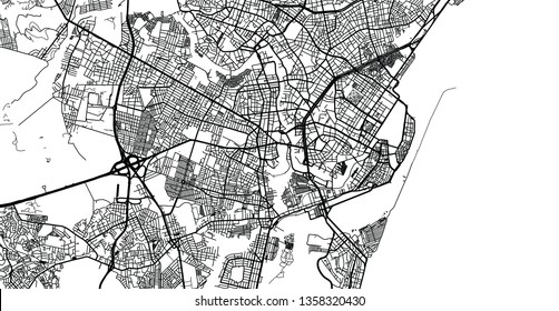 Urban vector city map of Recife, Brazil