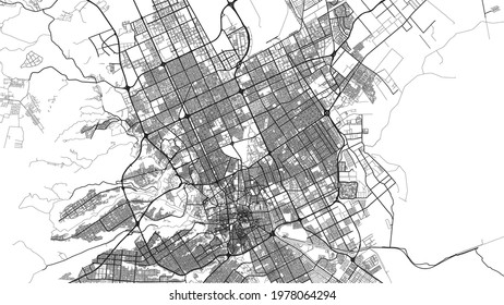 Urban vector city map of Riyadh, Saudi Arabia, Middle East