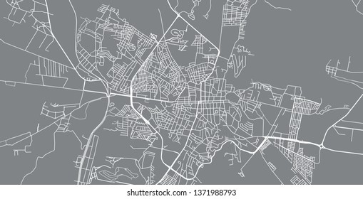 Urban vector city map of San Miguel, Mexico