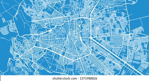 Urban vector city map of San Luis Potosi, Mexico