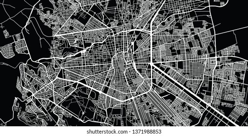 Urban vector city map of San Luis Potosi, Mexico