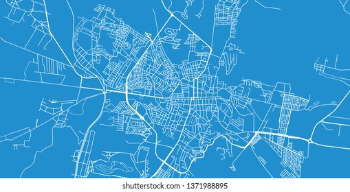 Urban vector city map of San Miguel, Mexico