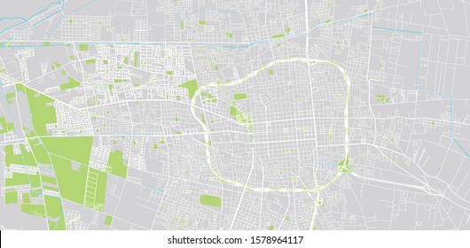 Urban vector city map of San Juan, Argentina
