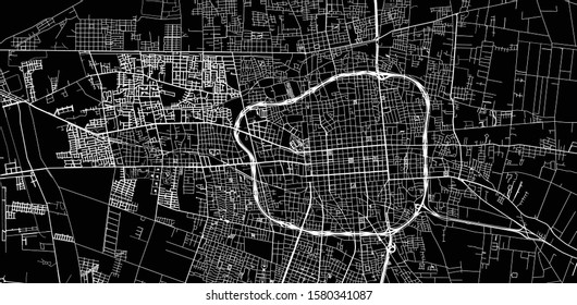 Urban vector city map of San Juan, Argentina