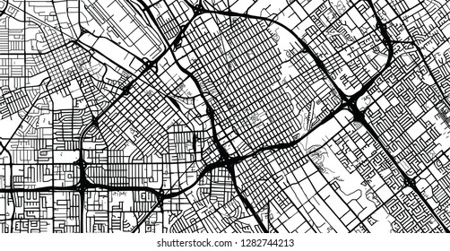 Urban vector city map of SanJose, California, United States of America
