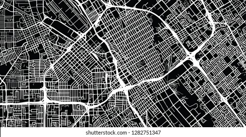 Urban vector city map of SanJose, California, United States of America