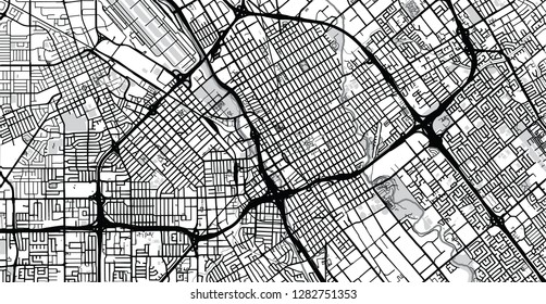 Urban vector city map of SanJose, California, United States of America