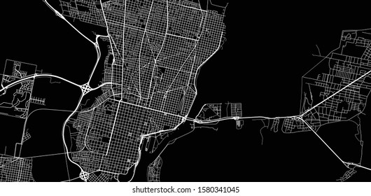 Urban Vector City Map Of Santa Fe, Argentina