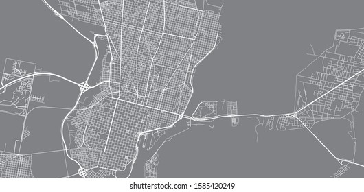 Urban vector city map of Santa Fe, Argentina
