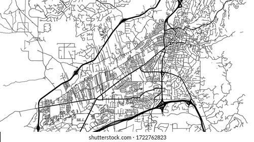 Mapa urbano vectorial de Santa Fe, Estados Unidos. Nueva capital del estado de México