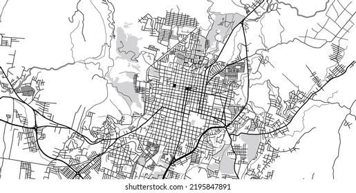 Urban vector city map of Santa An, California , United States of America