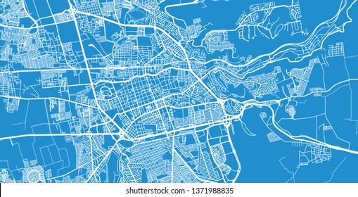 Stadtplan der Vektorillustration von Santiago de queretaro, Mexiko