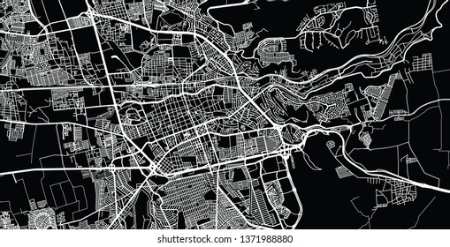 Urban vector city map of Santiago de queretaro, Mexico