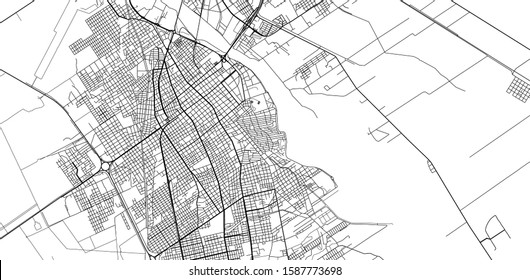 Urban vector city map of Santiago del Estero, Argentina