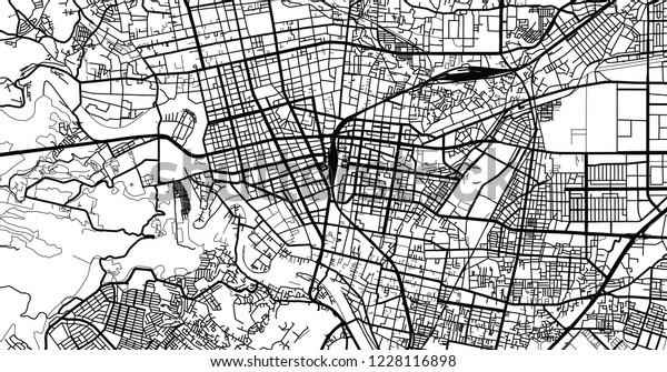 Urban Vector City Map Sendai Japan Stock Vector (Royalty Free) 1228116898