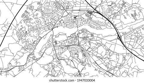 Urban vector city map of Sileborg, Denmark