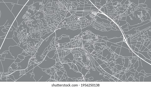 Urban vector city map of Sileborg, Denmark