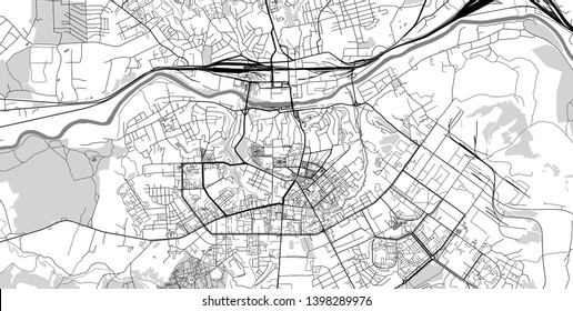 Urban vector city map of Smolensk, Russia