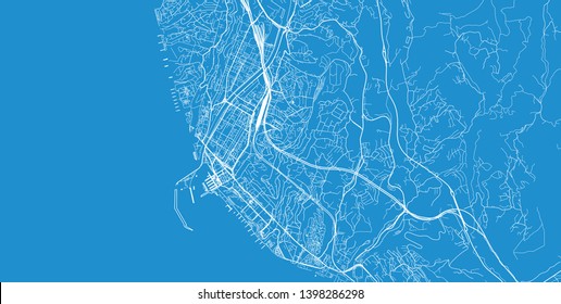 Urban vector city map of sochi, Russia