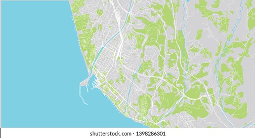 Urban vektorcity map of sochi, Russland