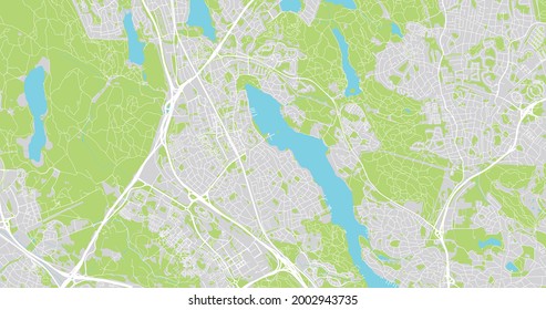 Urban vector city map of Sollentuna, Sweden, Europe