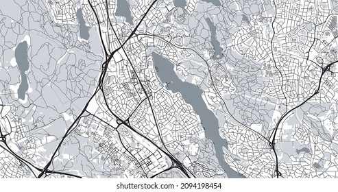 Urban Vektor city map of Sollentuna, Schweden, Europa