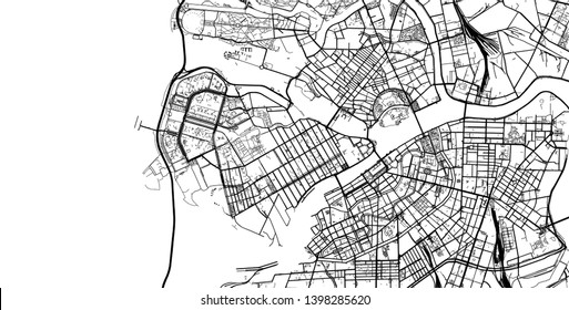 Urban vector city map of St Petersburg, Russia