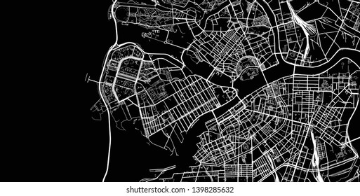 Urban vector city map of St Petersburg, Russia
