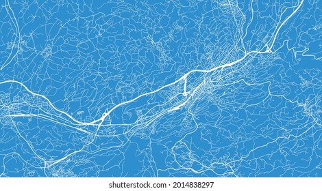 Mapa urbano vectorial de St Gallen, Suiza, Europa