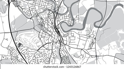 Urban vector city map of Stirling, Scotland
