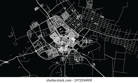 Urban vector city map of Tabuk, Saudi Arabia, Middle East