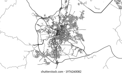 Urban vector city map of Ta'if, Saudi Arabia, Middle East