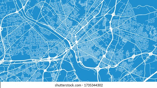 Urban vector city map of Trenton, USA. New Jersey state capital