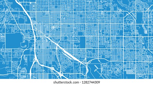 Urban vector city map of Tucson, Arizona, United States of America