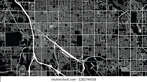 Urban vector city map of Tucson, Arizona, United States of America