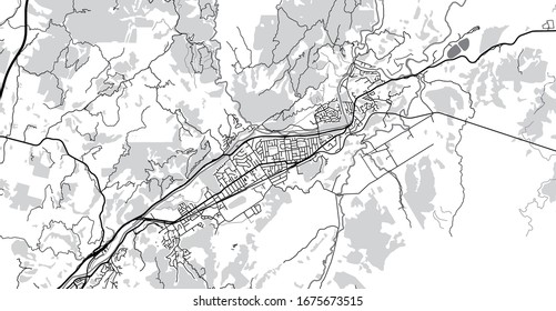 Urban Vector City Map Of Upper Hutt, New Zealand