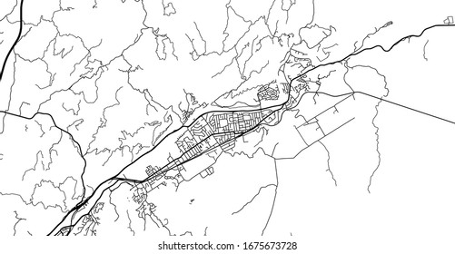 Urban Vector City Map Of Upper Hutt, New Zealand