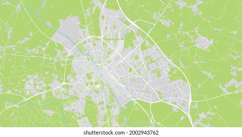 Urban vector city map of Uppsala, Sweden, Europe