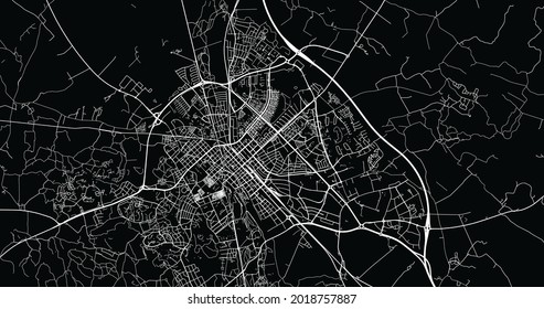 Urban vector city map of Uppsala, Sweden, Europe