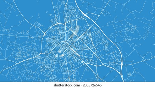 Urban vector city map of Uppsala, Sweden, Europe
